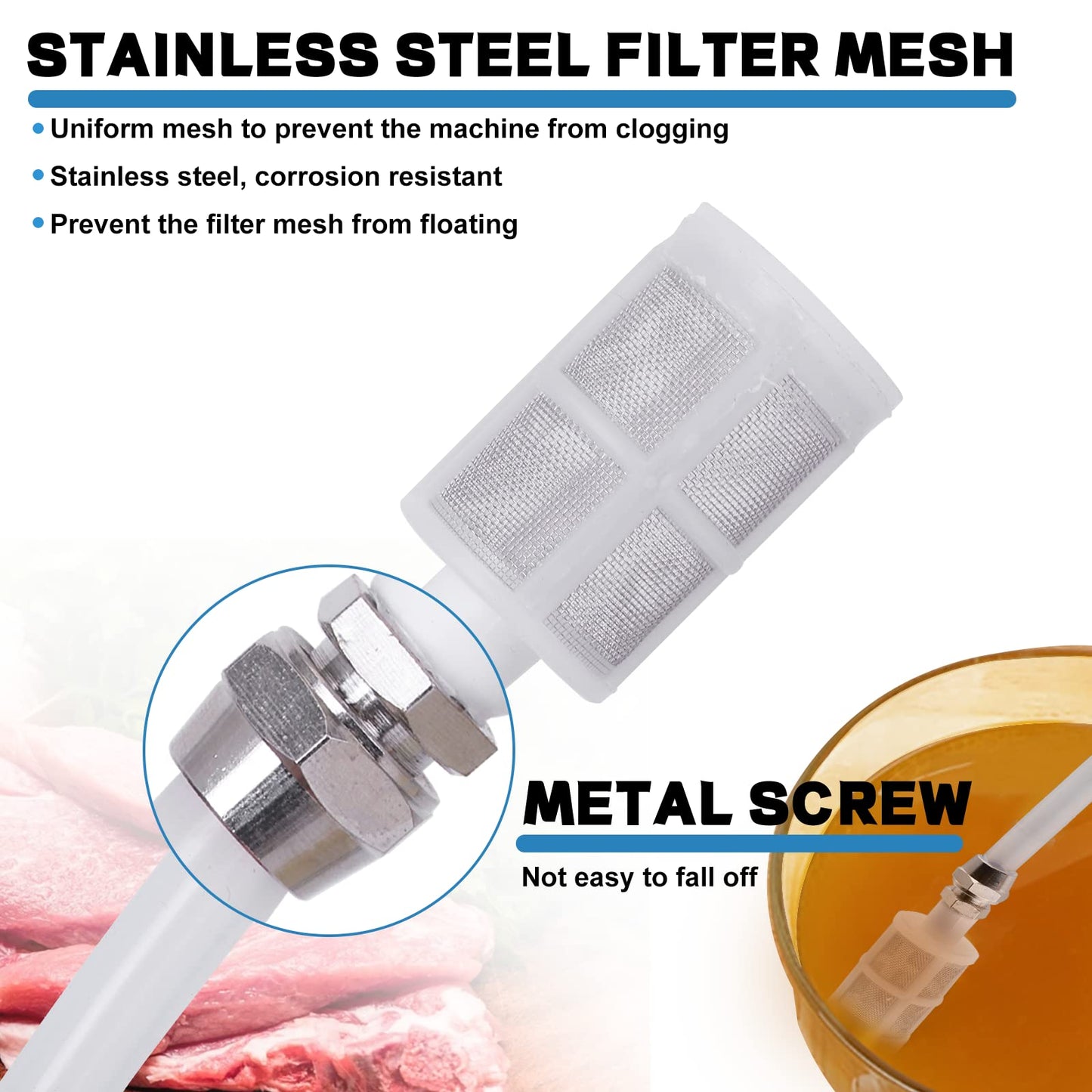 Electric Meat Injector Gun Pump with Hose - 70W Stainless Steel Marinade Injector Syringe, 10 Needles for BBQ, Turkey, Pork, Beef - Perfect for Home Grilling, Family Parties & Outdoor Cooking