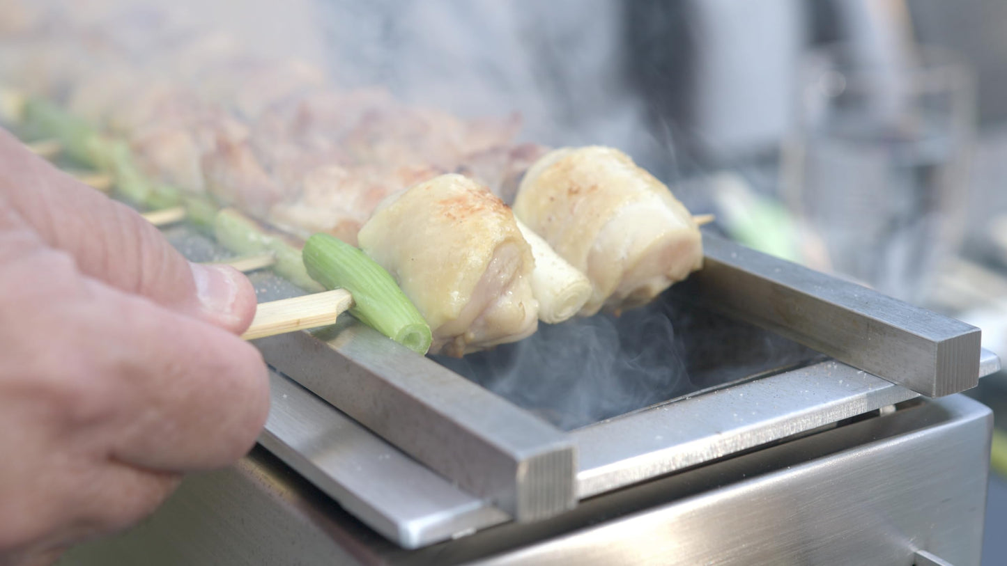 The Bincho Grill GR610S – 24" Tabletop Yakitori Grill – Japanese Style Charcoal Robata BBQ – Binchotan Grill for Authentic Japanese Grilling – Made from Durable Stainless Steel