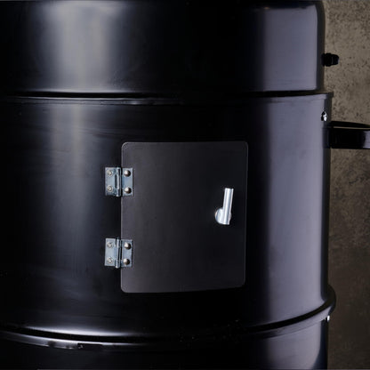 Man Crates, Build Your Own Barrel Smoker – 16 Gallon, Double Open-Ended Barrel – Durable, High-Temperature Powder Coat Rated Up To 900 Degrees – Includes Drill Bits, Stencils & Hardware