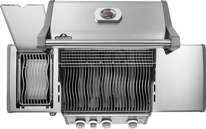 Napoleon Rogue PRO 425 Natural Gas Grill with Infrared Side Burner, Stainless Steel, Durable 4-Burner Gas BBQ