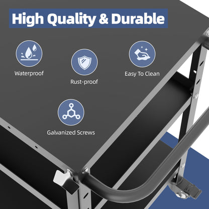 TOLEAD Outdoor Grill Cart, Grill Tables for Outside, Grill Carts Outdoor with Wheels, BBQ Cart Outdoor Prep Table, Pizza Oven Table for Outside, Griddle, Patio