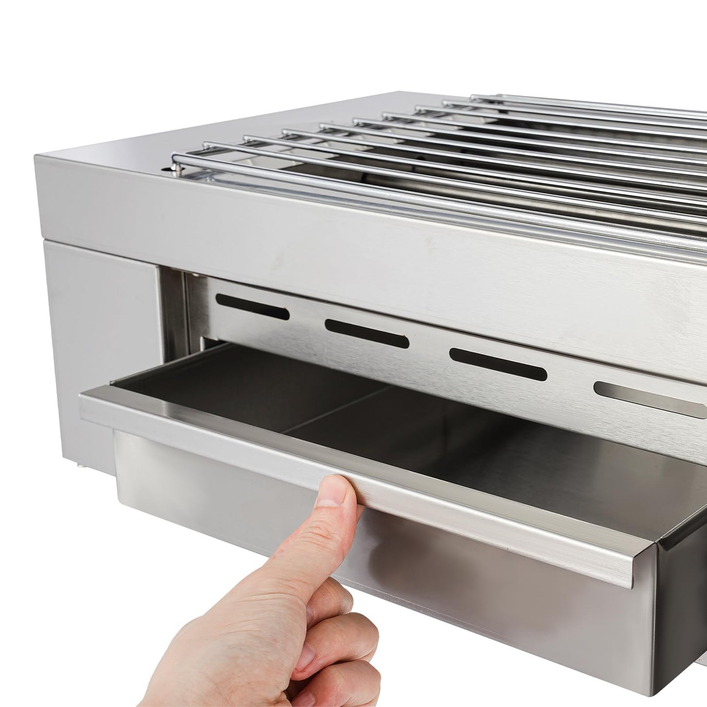 Portable Electric Grill 110V Indoor Smokeless Searing Grill Commercial Yakitori Griddle Stainless Steel Restaurant Korean BBQ Grill 446°F