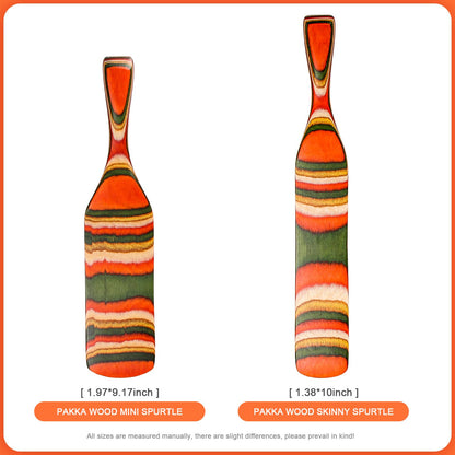 8PCS Pakkawood Spurtle Set,Spurtles Kitchen Tools,Silicone Cooking Utensil Set,Natural wooden Handle silicone Cooking Utensils Set,Heat Resistant, Nonstick Cookware