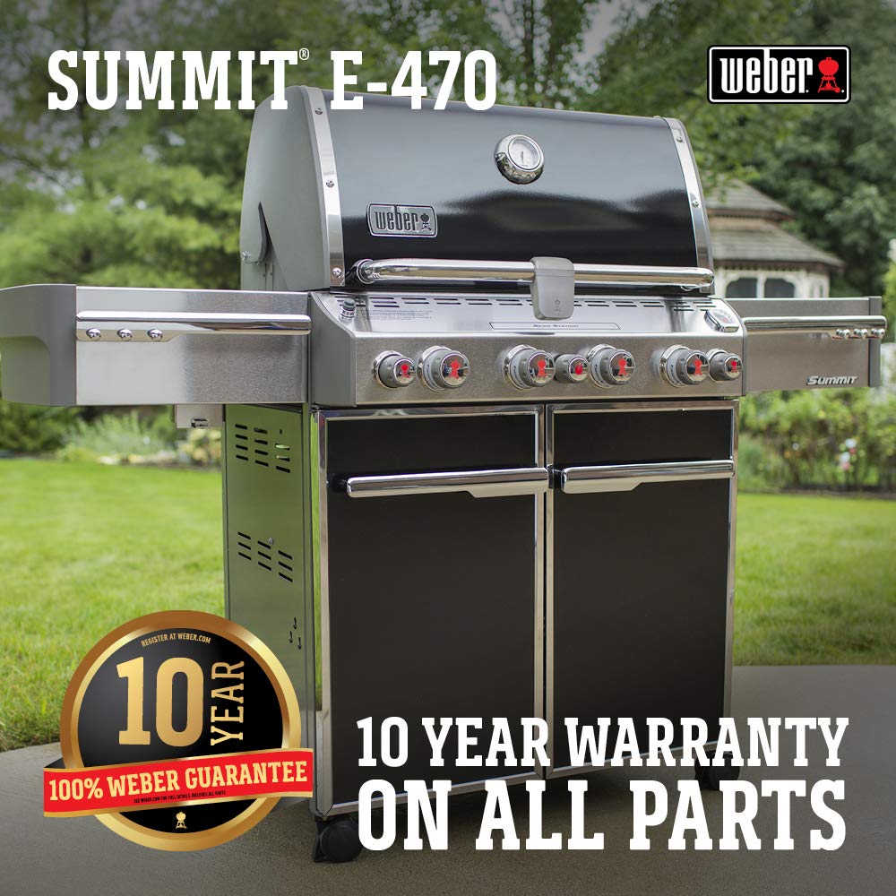 Weber Summit E-470 4-Burner Natural Gas Grill, Black