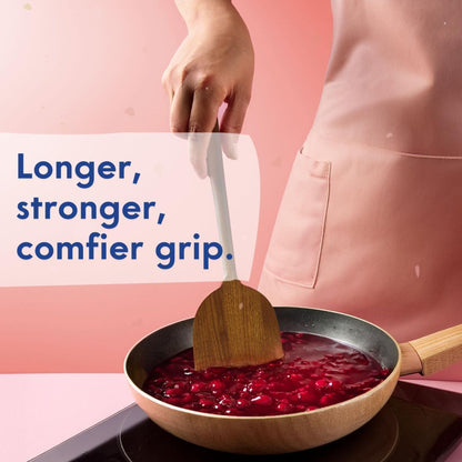 Non-Toxic Wooden Spoons for Cooking– 7-Piece Kitchen Utensils Set, Glue-Free & One-Piece Cooking Utensils, Natural Wooden Utensil Set with Plant-Based Finish, Free of Forever Chemicals