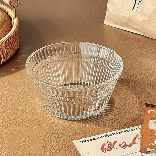 Nagpew 12 Pack Small Glass Bowls Set, 12 Oz Fluted Prep Dessert Bowls for Kitchen, Stackable Snack Serving Bowls Side Dishes for Ice Cream, Dipping, Yogurt, Cereal, Candy