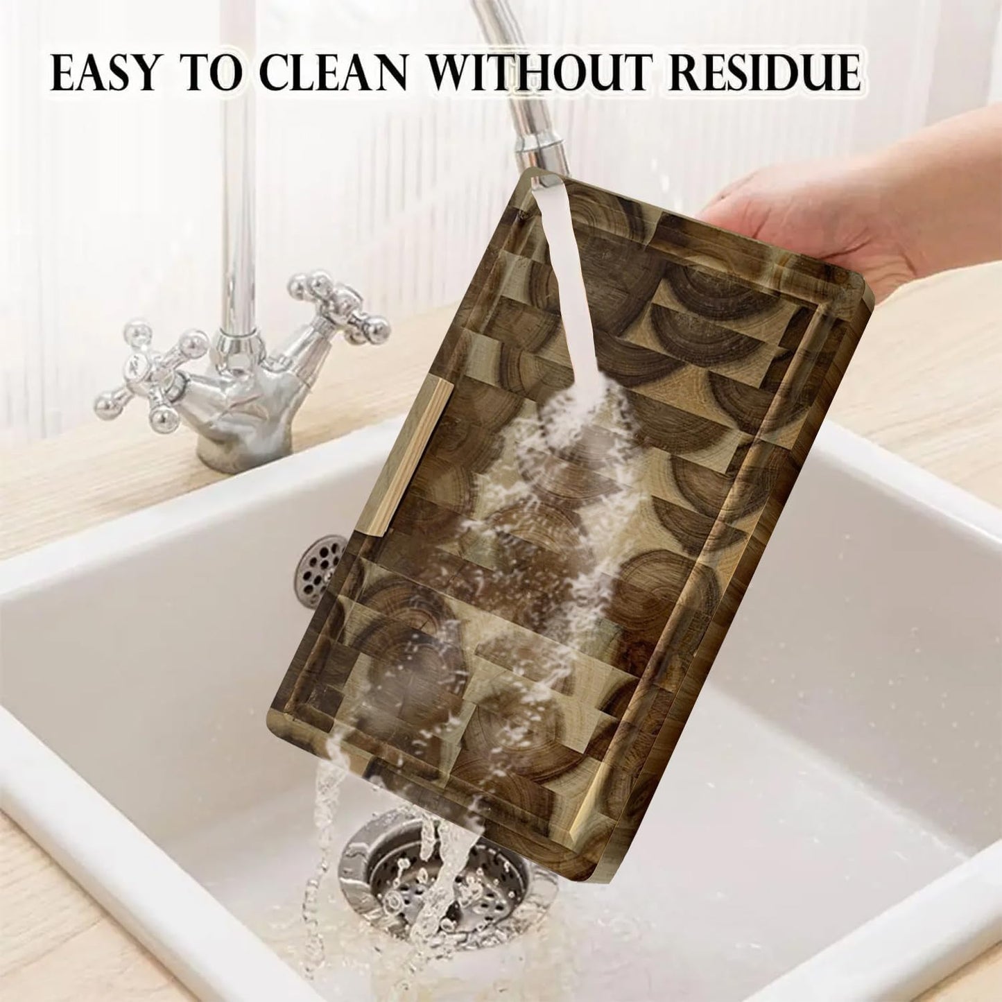 KOLWOVEN Acacia Wood Cutting Boards Set of 3 for Kitchen 1 Inch Thick - Large Wooden Cutting Boards for Chopping Meat, Cheese, Fruits, and Vegetables (17x12, 12x10, 12x7 inch)