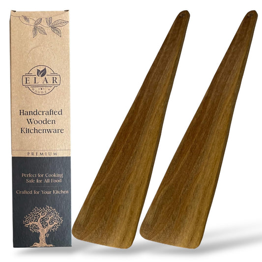 ELAR-Handmade Walnut Wood Spatula Set - Eco-Friendly, Non-Toxic, Natural & Sustainable Kitchen Utensils