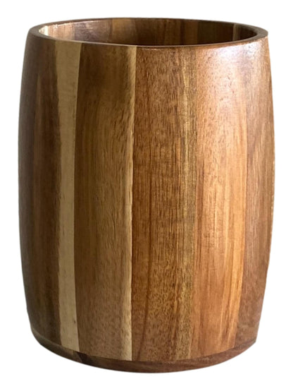 The Pretty Turtle Bamboo Kitchen Counter Utensil Crock Holder Caddy 6" x 4 1/2" (Oval Acacia)