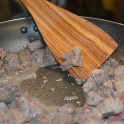 Olive Wood Spatula For Cooking | 12" Large & 3" Wide Flat Wooden Spatula Ideal Nonstick Cookware, Stirring, Fry, Mixing, And Flipping | Wooden Spoons For Cooking | Long Handle Olive Wood Utensils