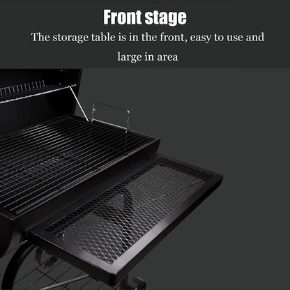 GaRcan Patio Smoked Oven Barbecue, Portable Trolley Smoker Grill Barrel, Charcoal Grill for Camping Picnic Party