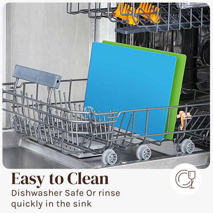 Bamboo Wood Cutting Board Set, Bamboo with 6 Color Coded Flexible Plastic Chopping Mats with Food Icons, Wooden Cutting Boards For Kitchen, Wooden Chopping Board Set Non Toxic Dishwasher Safe