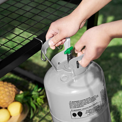 WEASHUME Stainless Steel Grill Cart Pizza Oven Stand Trolley Table with Wheels Pizza Cart Three-Shelf Movable Food Prep Work Dining Table with Double-Shelf Heavy Duty Outdoor 31.5" x 24 x 33.5