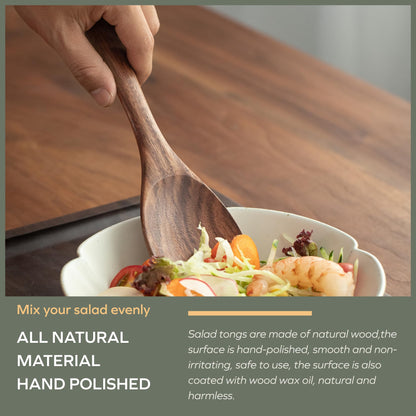 Muso Wood Acacia Salad Servers,10-inch,set of 2 (Acacia salad servers)