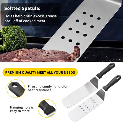 24Pcs Griddle Accessories Kit, Flat Top Grilling Accessories for Blackstone and Camp Chef, Perfect Grill Spatula Set Tools, Basting Cover, Scraper for Outdoor Barbecue (24 PCS Accessories KIT)