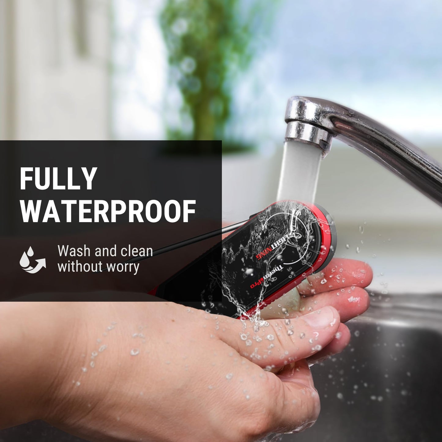 ThermoPro Lightning 1-Second Instant Read Meat Thermometer, Kitchen Food Thermometer with Auto Wake/Sleep/180° Rotating Display, Waterproof Cooking Thermometer for Oil Deep Fry Smoker BBQ Grill