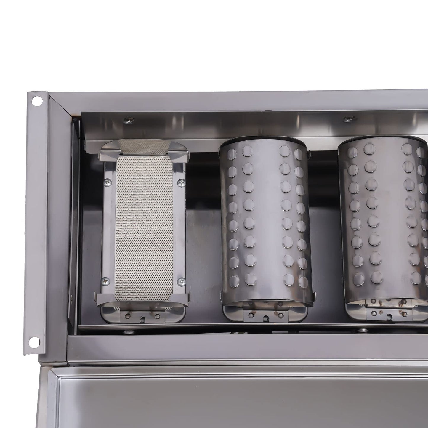 Commercial 8 Burner Gas Countertop Griddle with Smokeless Yakitori Grill, Adjustable Height LPG Propane Indoor Griddle, Removable Grill Net