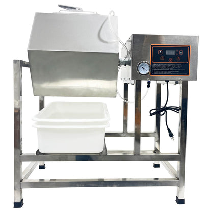 Yokoma Meat Vegetable Tumbler Marinator, 90L Capacity Marinate 47.5kg Commercial Electric Vacuum Pump Vegetable Marinating Machine Stainless Steel Meat Curing Marinator for for Jerky, Sausage, Bacon