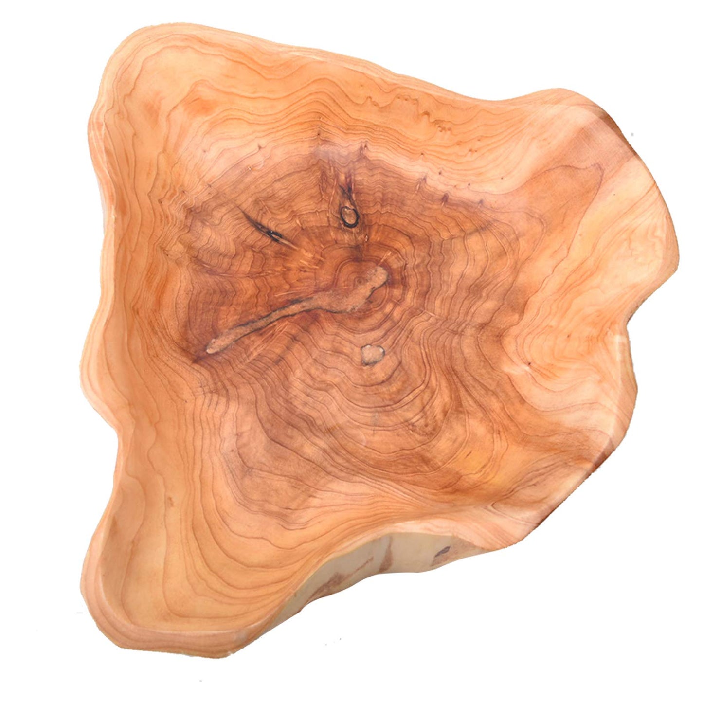 KIDYBELL Wood bowl(12"-14"),Handmade Natural Root Bowls, Fruit Salad Bowls, Creative Wooden Bowls, Each Piece is Unique