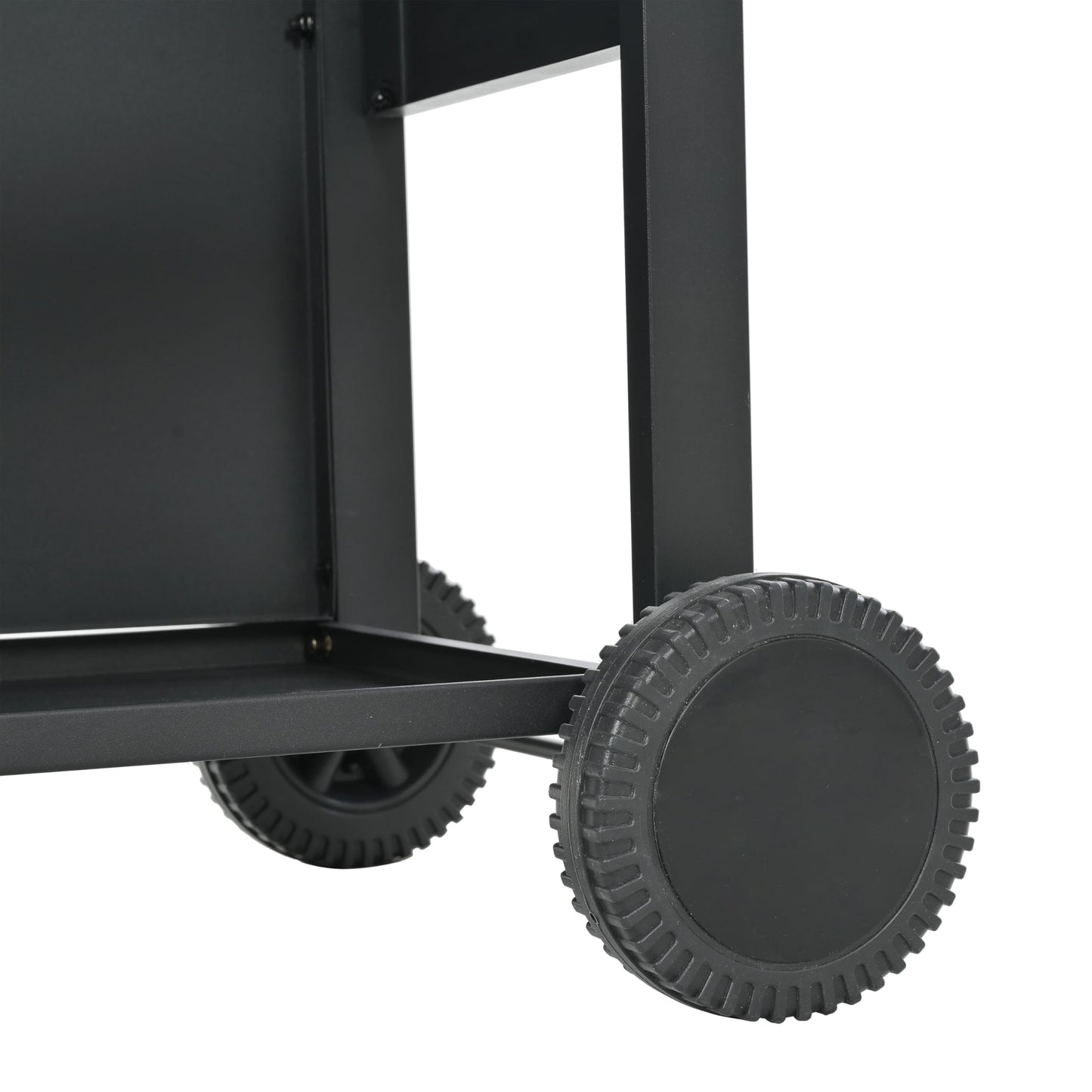 3 Burner BBQ Propane Gas Grill, Freestanding Grill Cart with Wheels, Stainless Steel Heavy-Duty Cabinet Style, Outdoor BBQ Grill for Garden Backyard Cooking Barbecue