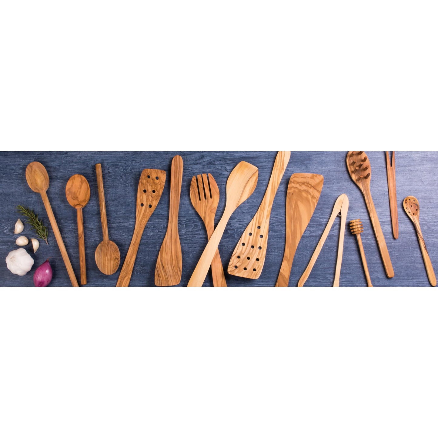 Eddingtons Italian Olive Wood Cooking Spoon, Handcrafted in Europe, 10-Inch