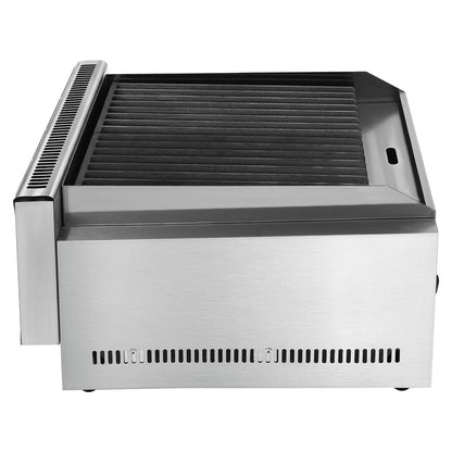 Commercial Radiant Broiler, 2 Burner Indoor Smokeless BBQ Grill Commercial Countertop Gas Charbroilers, LPG & Propane Gas Yakitori Grill Indoor Barbecue Griddle with Removable Grill Plate