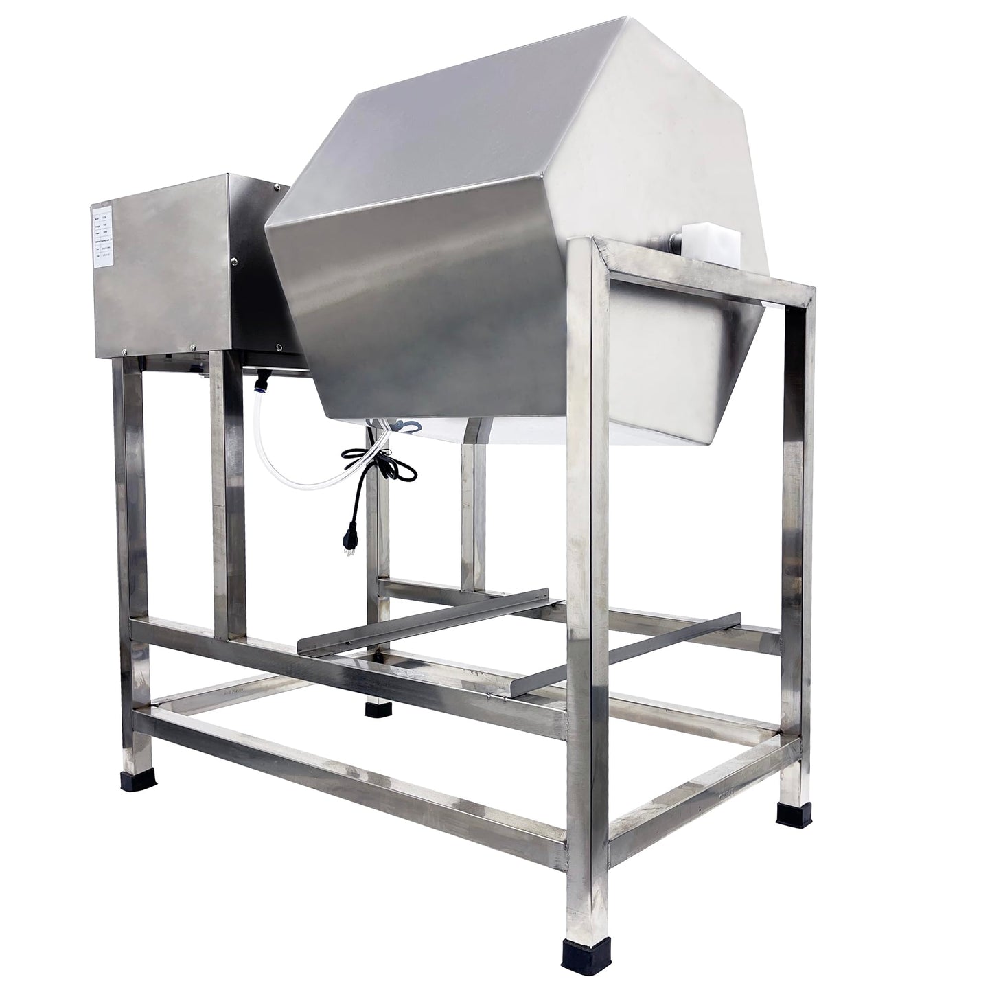 INTSUPERMAI 90L Vacuum Meat Marinator, 110V Meat Vegetable Vacuum Tumbler Marinating Machine, 500W Commercial Food Marinator, 0-99 Min Time Setting, Stainless Steel, 360° Rotation
