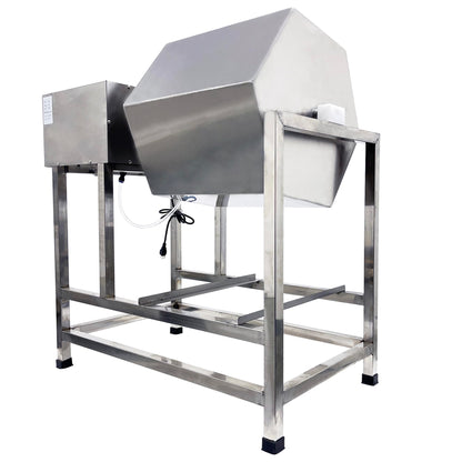INTSUPERMAI 90L Vacuum Meat Marinator, 110V Meat Vegetable Vacuum Tumbler Marinating Machine, 500W Commercial Food Marinator, 0-99 Min Time Setting, Stainless Steel, 360° Rotation