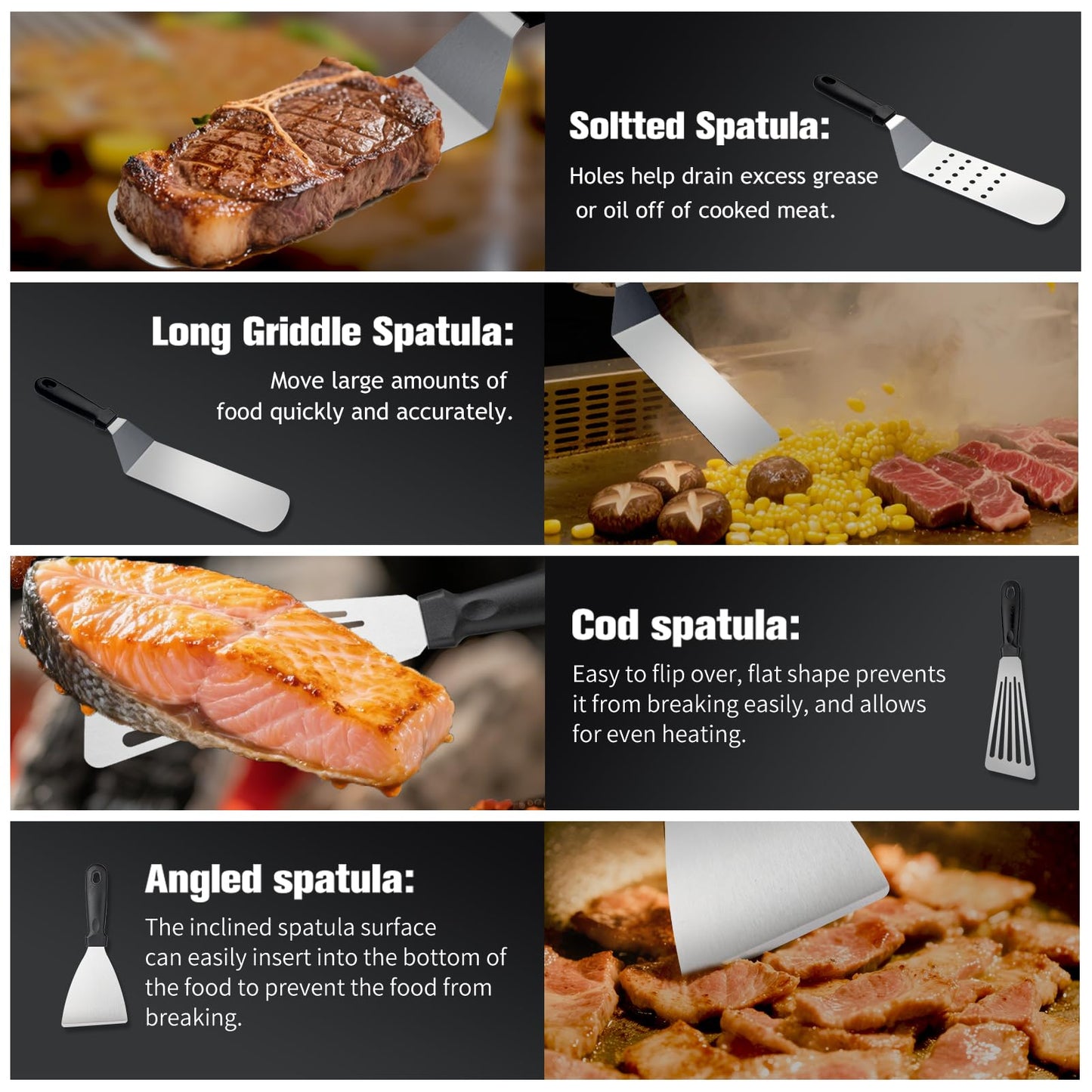 Yewkoisl 76PCS Griddle Accessories Kit – Flat Top Grill Tools Set with Spatulas, Scraper, Thermometer & Storage Bag – Outdoor Cooking Utensils for Camping, Hibachi, Tailgating & Backyard BBQ