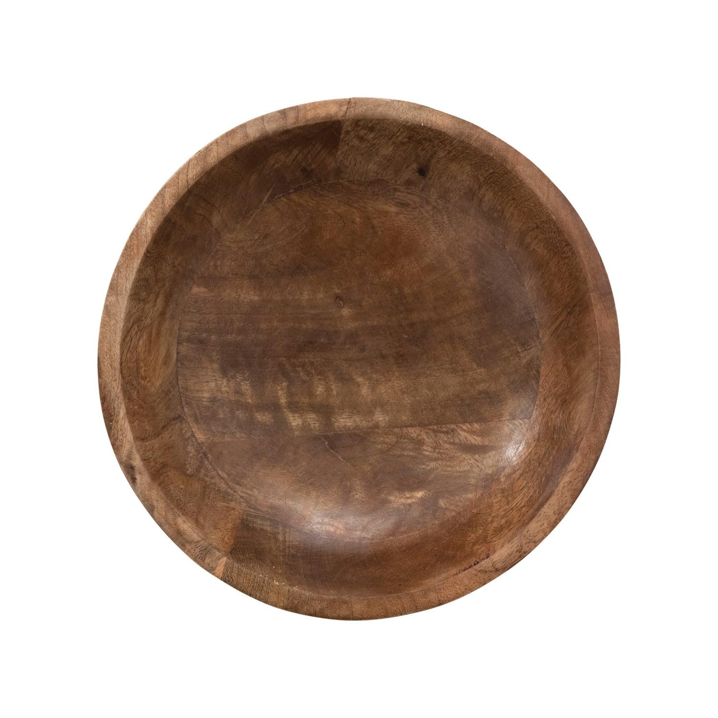 Bloomingville Mango Wood Footed, Walnut Finish Bowl, 12" L x 12" W x 5" H, Brown, (AH2315)