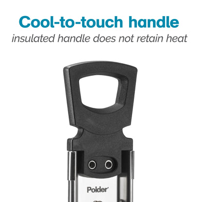 Polder Candy/Jelly/Deep Fry Thermometer, Stainless Steel, with Adjustable Sliding Pot Clip Attachment and Quick Reference Temperature Guide