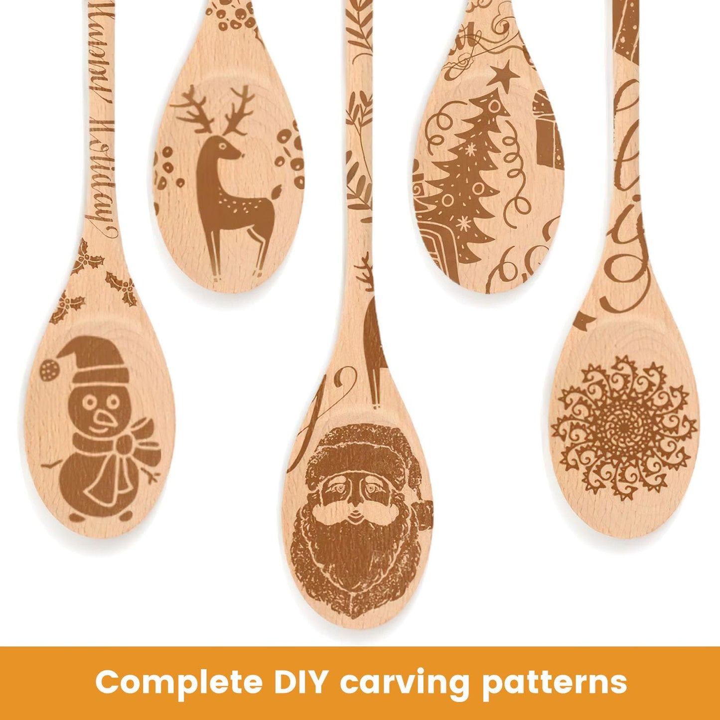 HANSGO Wooden Spoons for Cooking, 12 Inch Long Handle Wooden Cooking Mixing Oval Spoons to Baking, Stir Meals, 3PCS