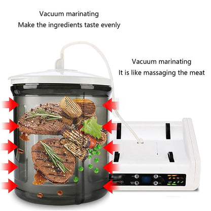 GESAIDES Commercial Vacuum Tumbler Marinating Machine for Meat&Vegetable, 5L Large Capacity Pickling Barrel & 0-10h Timer Setting, for Beef Pork Mutton Chicken