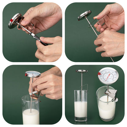 Candy Thermometer Cooking Thermometer with Instant Read Dial Meat Thermometer for Cooking Candy Deep Fry Oven by AikTryee