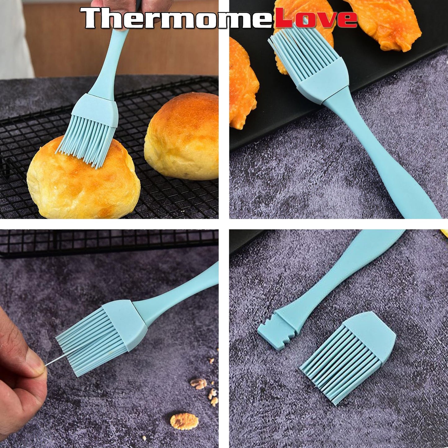 Thermomelove Digital Meat Thermometer with LCD Display,Waterproof,2-3s Response Time,for Cooking,Candy,Deep Fry,BBQ,Grill,Oil,Smoker and Roast,Camping & Kitchen Essentials(D1-Blcak)