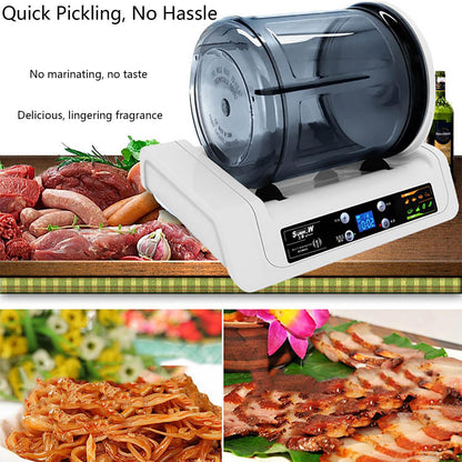 GESAIDES Commercial Vacuum Tumbler Marinating Machine for Meat&Vegetable, 5L Large Capacity Pickling Barrel & 0-10h Timer Setting, for Beef Pork Mutton Chicken