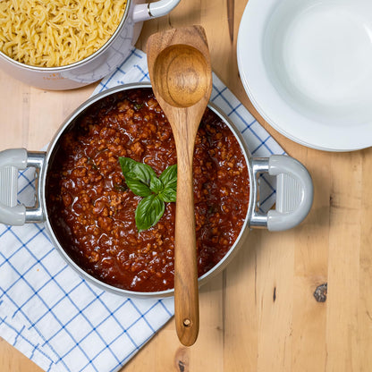 FAAY Right Hand Chopper, Wooden Spoon - Spatula, Break Up Ground Beef Utensils Made from High Moist Resistance Teak Wood for Non Stick Cookware. (Right Hand Chopper)