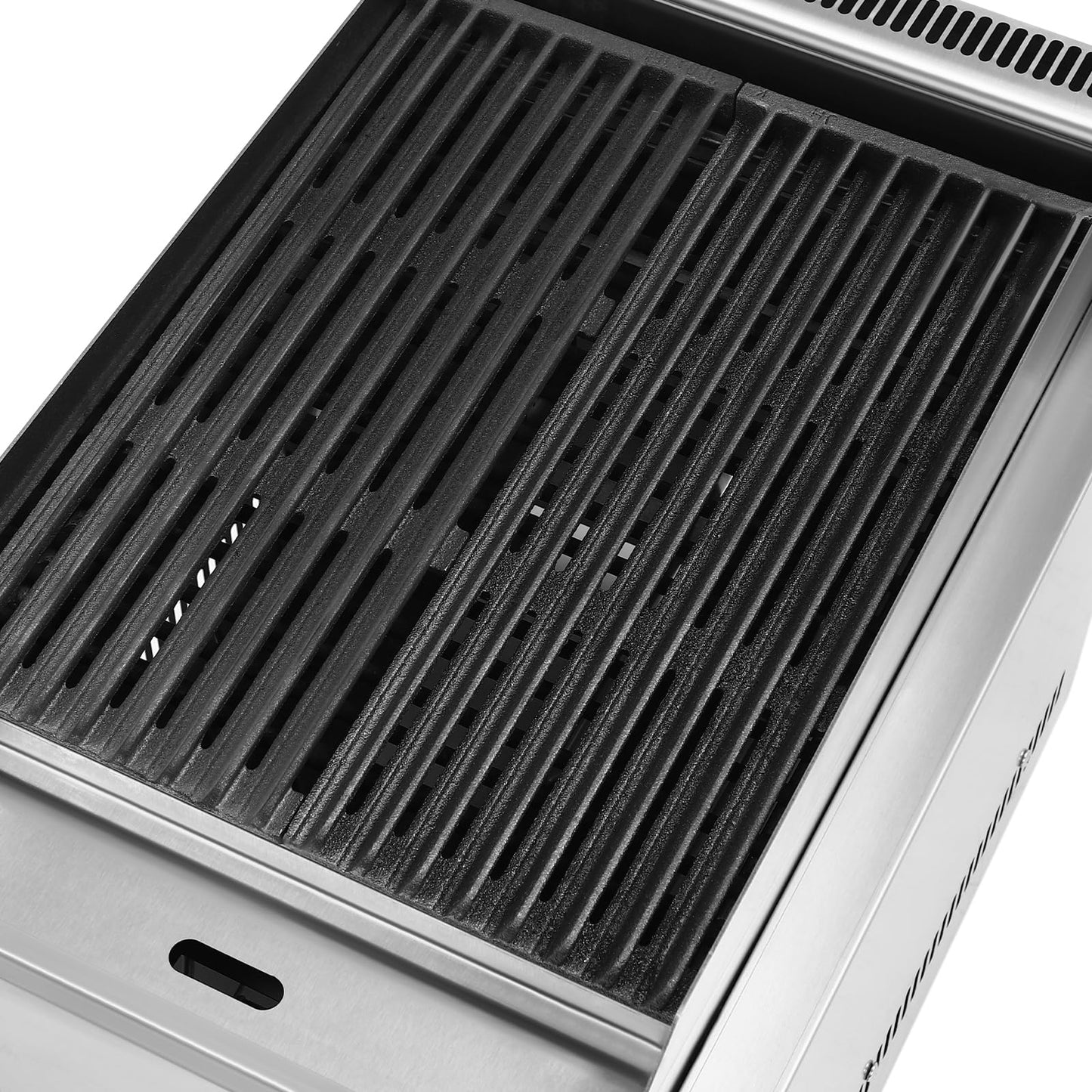 21" Gas Grill, Commercial Charbroiler LPG Gas Countertop Char Broiler Grill 2 Burner Gas Propane Flattop BBQ Stove BBQ Grill Indoor Gas Griddle for Restaurant 150x380 mm