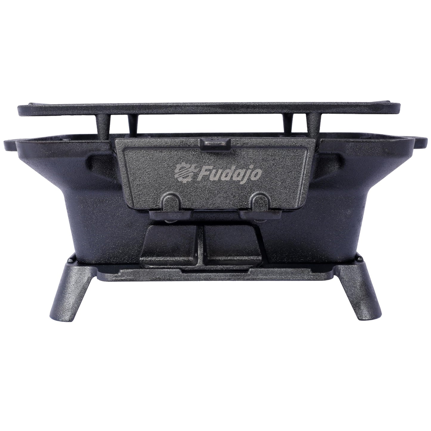 Anveffeg Cast Iron Hibachi Grill – Portable Charcoal BBQ for Outdoor Cooking, Durable Tabletop Skillet, Compact Camping Charcoal Cooker for Tailgating, Picnics & Hunting (Rectangle)