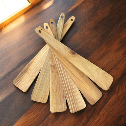 ELAR-Handmade Walnut Wood Spatula Set - Eco-Friendly, Non-Toxic, Natural & Sustainable Kitchen Utensils