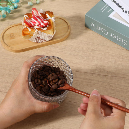 2 PCS Long Handle Mixing Wooden Spoon, Wooden Spoons for Eating 7.8 Inch Honey Spoons Matcha Spoon for Stirring Brown Cocktail Stirrer Swizzle Mixing Teaspoon for Home Kitchen Bar Restaurant