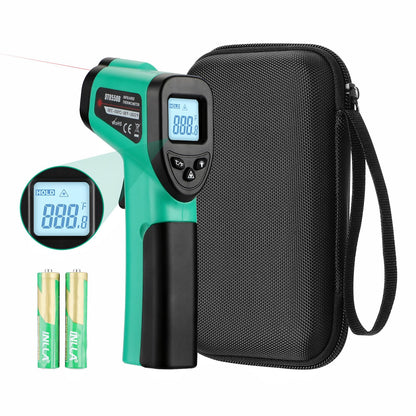 OnniOne Infrared Thermometer Gun for Cooking, -58℉~1022℉, Digital Laser Temperature Gun for Blackstone Pizza Oven Reptiles, IR Thermometer with Carrying Storage Case, Larger Font, LCD Backlit, Green