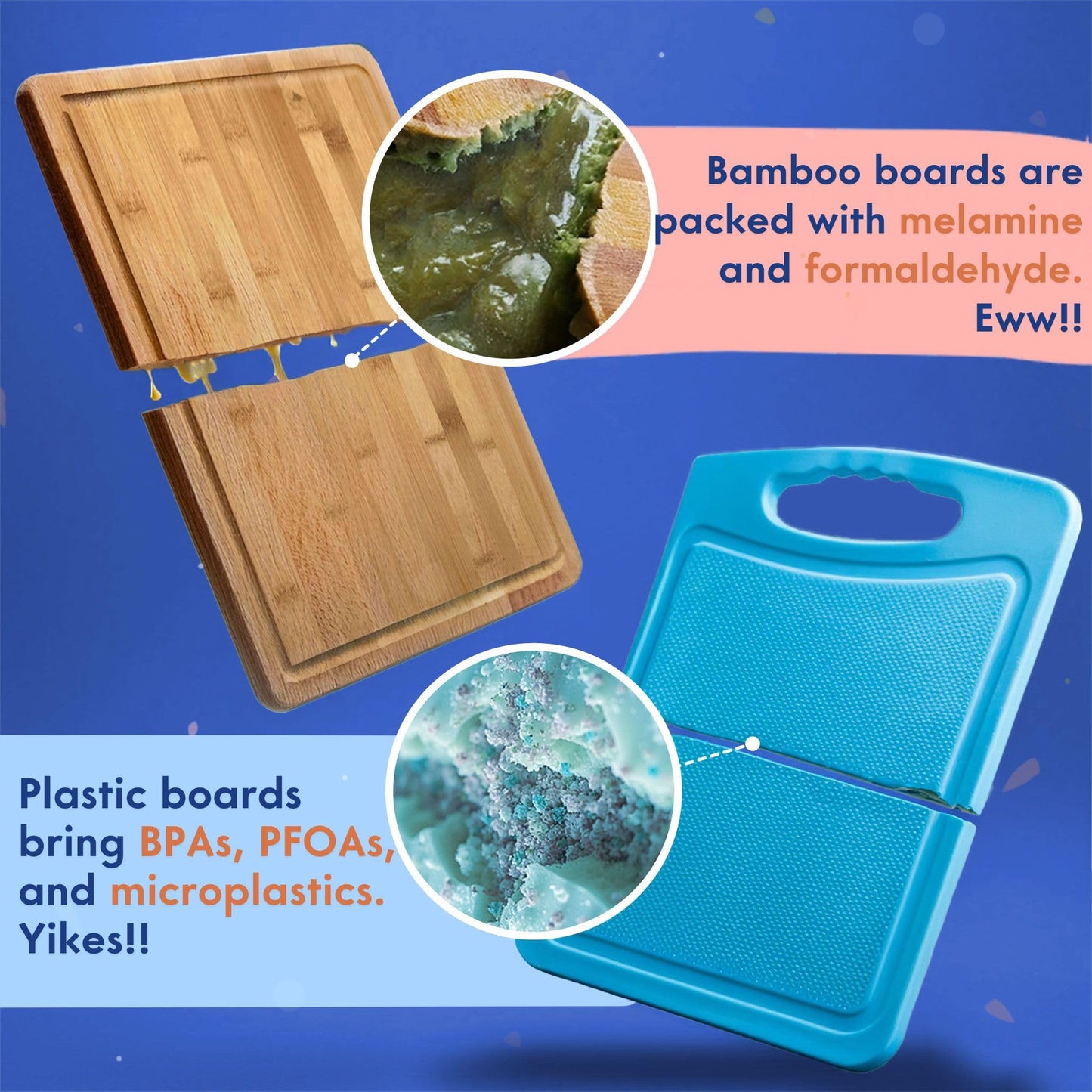 Non Toxic Cutting Boards - Cutting Board Set Free of Mineral Oil, Made of FSC Acacia Wood - Cutting Boards for Kitchen - Includes 3 Chopping Boards. By Ziruma