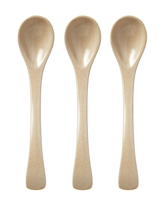 Nuby Eco-Friendly Natural Rice Husk 3 Piece Spoon Set- 3 Pack, 6+ Months- Fully Compostable and Biodegrable