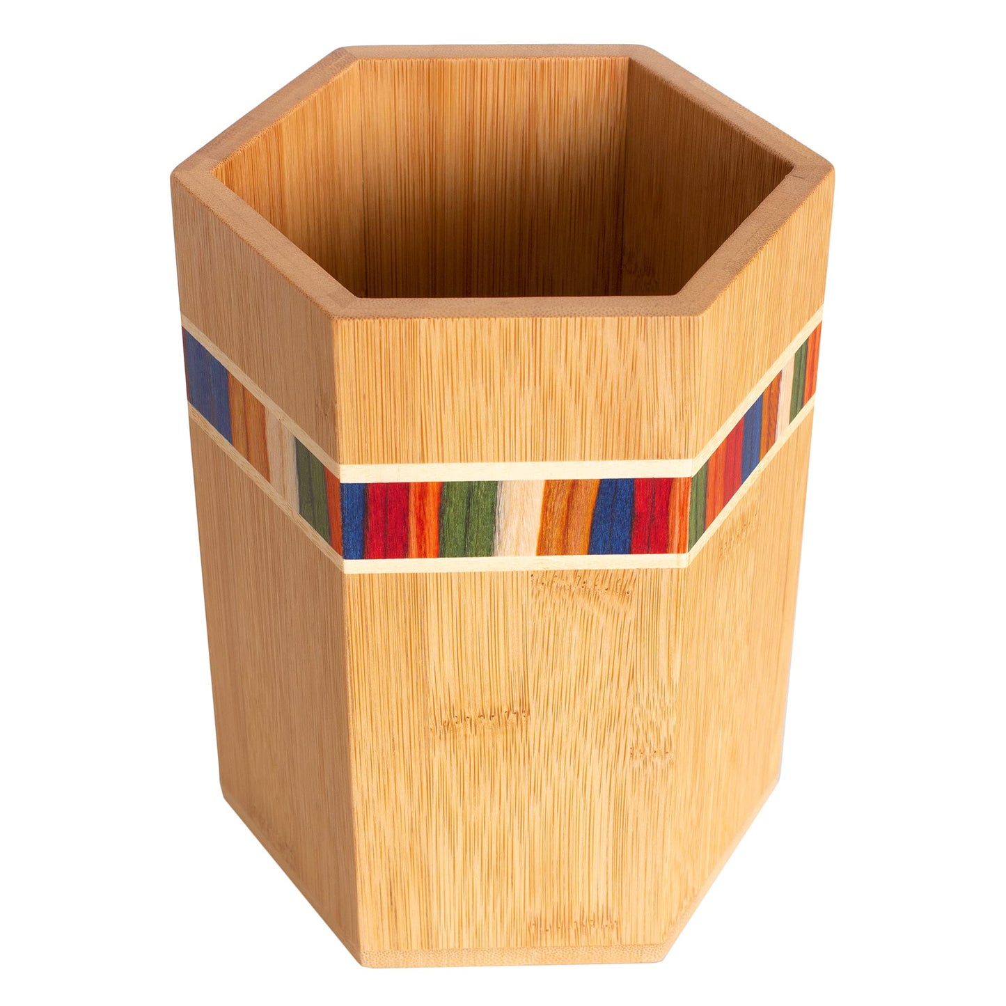 Totally Bamboo Baltique Marrakesh Collection Kitchen Utensil Holder, Large Cooking Utensil Crock for Countertop