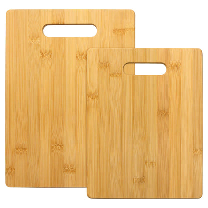 Totally Bamboo 2-Piece Cutting Board Set; 2 Assorted Sizes of Bamboo Wood Cutting Boards for Kitchen