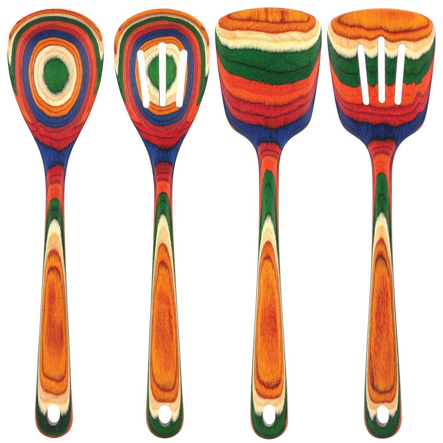 Totally Bamboo Baltique Marrakesh Collection 4 Piece Cooking Utensil Set, Safe for Nonstick