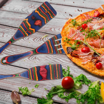 Spurtle Set, Wooden Utensils for Cooking, Kitchen Utensils Set, Pakkawood Kitchen Cooking Utensils Set, Apartment Essentials Wood Serving Spatula spoon, Home & kitchen Gift for Women & Men