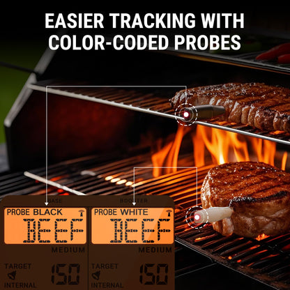 TempSpike 2000FT Wireless Meat Thermometer with 2 Ultra-Thin Wireless Meat Probe, Smart Meat Thermometer Digital Wireless for Rotisserie, Smoker, BBQ, Grill and Kitchen Cooking Thermometer