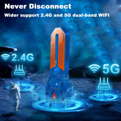 WiFi Bluetooth Wireless Meat Thermometer, Unlimited Range, 7 NIST Certified Accuracy Sensors with Ambient Temp Remote Monitoring for BBQ Grill, Oven, Smoker, Air Fryer (1, Black, Medium)